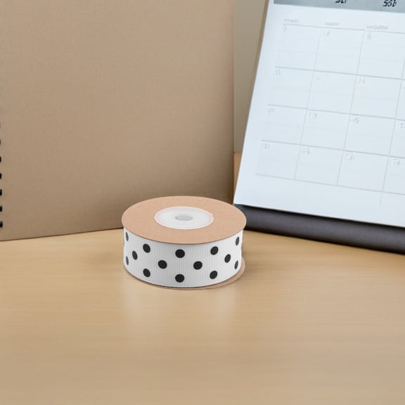 Luxshiny Set of 2 White Decorative Polyester Wire Edge Ribbons for Spring, Holiday Wreaths and Crafting