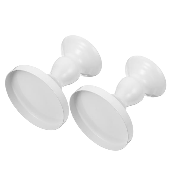 Luxshiny 2Pcs White Iron Alloy Footed Fruit Serving Tray Stylish Snack and Dessert Display Stand