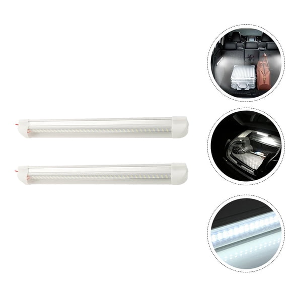 Luxshiny 2Pcs White LED Reading Lamp Bar for Vehicle Interior Use with Excellent Craftsmanship