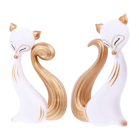 Luxshiny 2Pcs White Plastic Cake Topper Ornament Suitable for Dashboard and Cake Display
