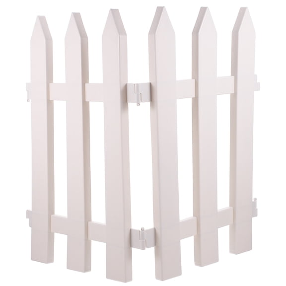 Luxshiny 2Pcs White Plastic Garden Fence Decorative Patio Edging Outdoor