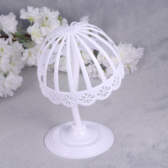 Luxshiny 2Pcs White Plastic Hat Display Stand for Fedoras Wigs with Modern Elegant Style
