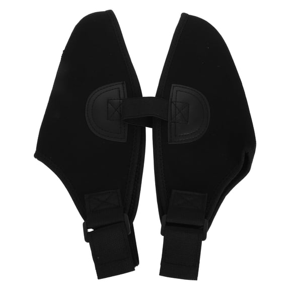 Luxshiny 2Pcs Insulated Black Ski Boot Covers Waterproof Windproof Thermal Boot Covers for Outdoor Use