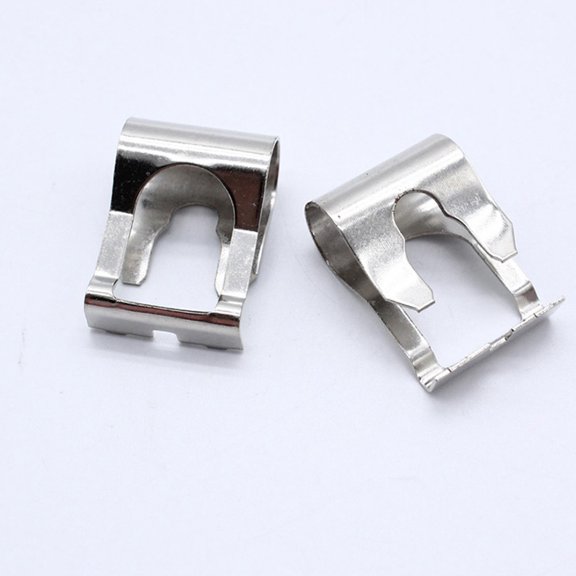 Luxshiny 2Pcs Car Windscreen Wiper Rod Clip Plated Silver Durable Material Fast Replacement Accessory