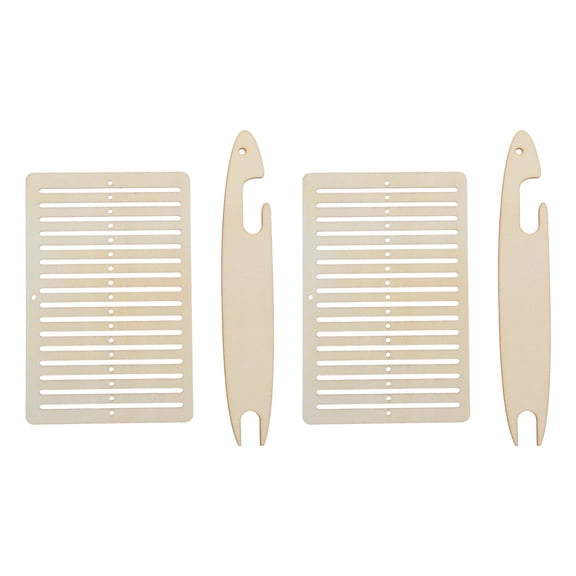 Luxshiny 2Set Wooden Bracelet Braiding Board Kit with Shuttle for Handmade Braids and Weaving Projects