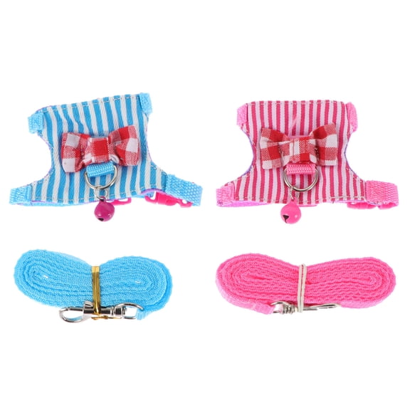 Luxshiny 2Sets Comfortable Hamster Leash with Adjustable Strap Durable Cloth Material Pet Accessory