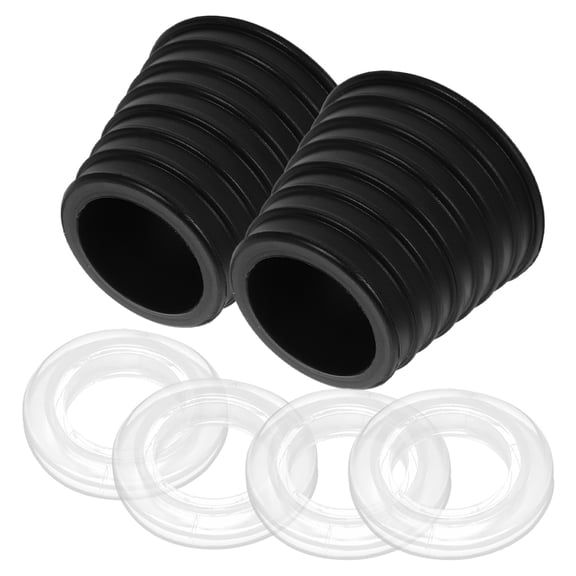 Luxshiny 2Sets Patio Umbrella Cone Wedge Plug with Black Table Hole Ring for Outdoor Table Protection