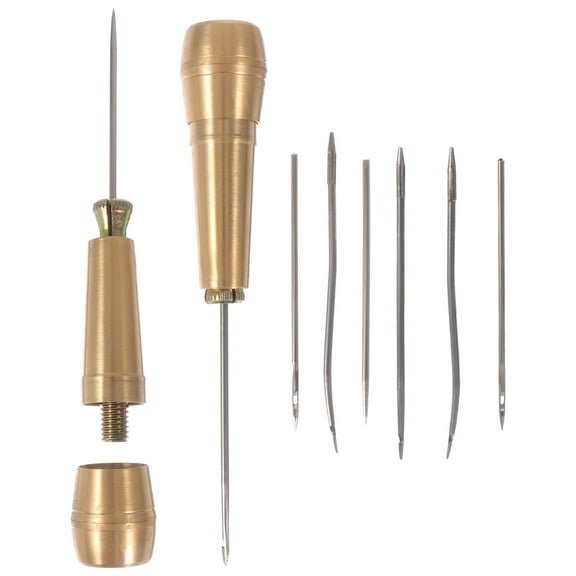 Luxshiny 2Sets Sewing Awls Repair Tools with Metal Handle for Durable DIY Shoe Stitching and Patchwork