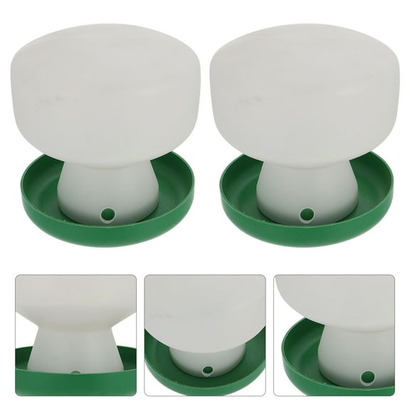 Luxshiny Automatic Bird Water Feeder Assorted Color Plastic for Reptile Use 2Pcs