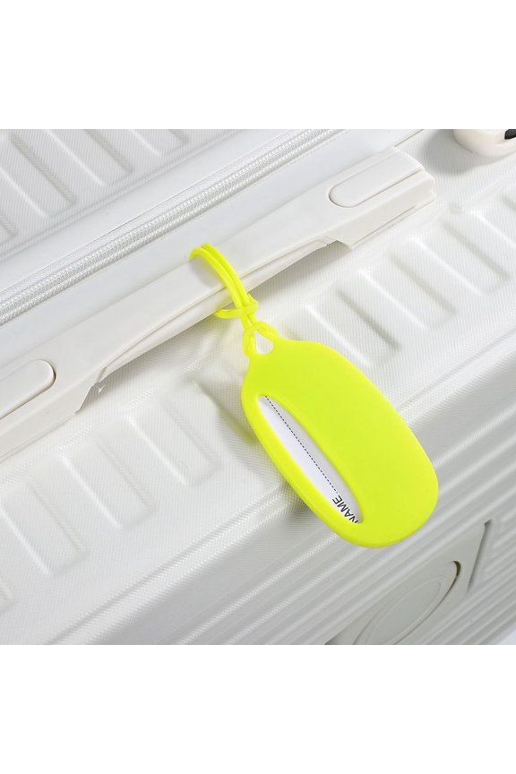 2pcs Silicone Luggage Tags Personal Information for in Olive Green