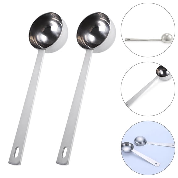 Luxshiny 15ml Precision Powder Scoops for Baking, Coffee, Tea - Set of 2 Measuring Spoons