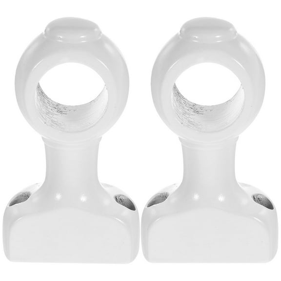 Luxshiny 2pcs Curtain Rod Bracket for Wall Mounting Wood Support Decorative Heads Bedroom