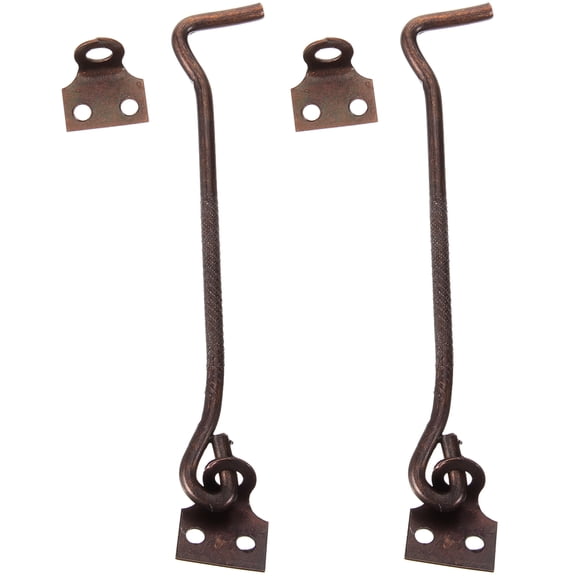 Luxshiny 2pcs Gate Hook And Eye Latch Iron Antique Bronze Quick Lock And Unlock For Sheds