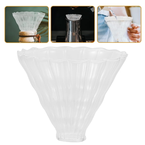 Luxshiny 2Pcs Glass Coffee Dripper with Removable Design for Easy Cleaning and Coffee Brewing