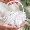 Luxshiny 2pcs Heart Shaped Ring Bearer Box White Lace Satin Box ...