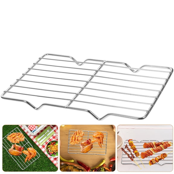 Luxshiny 2-Pack Baking Racks for Oil Drip, Grilling, Indoor BBQ, Outdoor Camping, Non-Stick Cooling and Roasting Trays