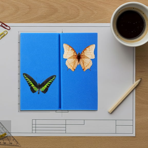 Luxshiny 2Pcs Kit EVA Foam Boards Blue for Science Classroom Specimen Protection