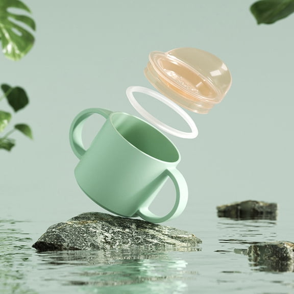 Luxshiny Set of 2 Spill-Resistant Drinking Cups with Comfortable Handles, Lightweight and Open Design for &