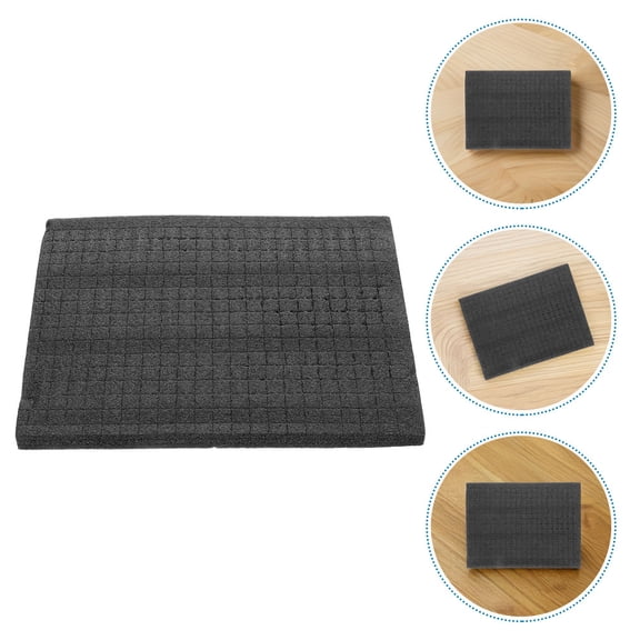 Luxshiny 2pcs Tool Drawer Liners Foam Inserts Black EPE Cotton Organized Storage for Home Repairs