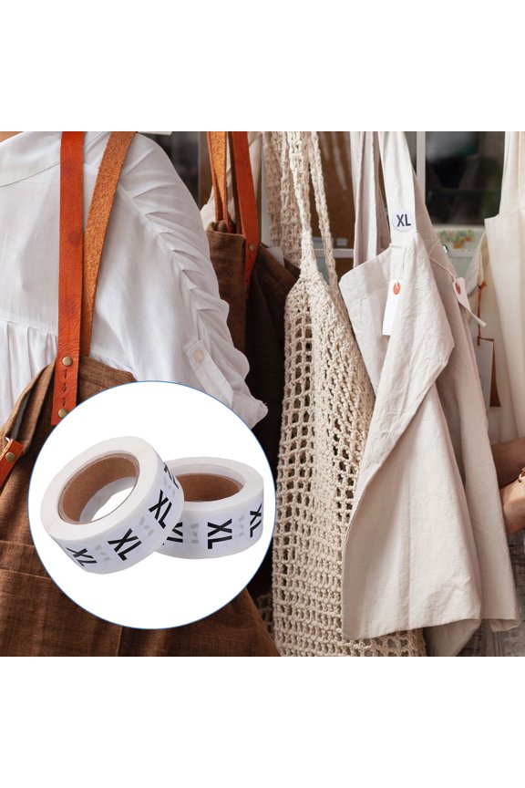 Round Clothing Size Sticker Label Multi-Functional Self-Adhesive for Gloves Hats T Shirts Sweaters