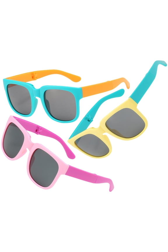 3 Pairs Per Set Sunglasses Baby Boy Folding Design UV Protection Assorted Color
