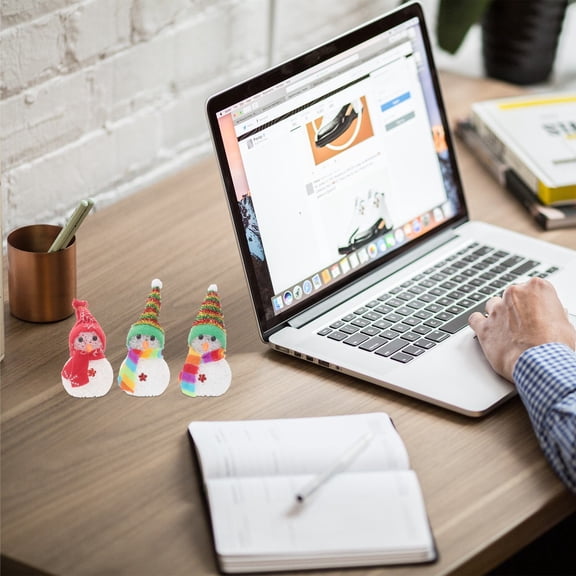 Luxshiny 1Set Assorted Color Christmas Snowman Decoration with Button Battery Light