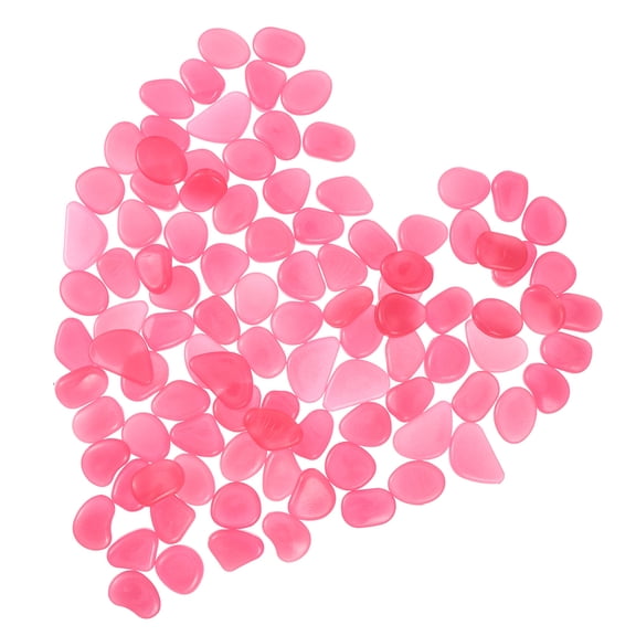 Luxshiny 300PCS Glow in The Dark Pebbles Resin Rocks for Garden Pathway Decoration and Outdoor Landscaping