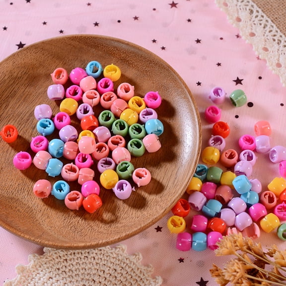 Luxshiny 300Pcs Assorted Color Plastic Barrettes with Round Buckle Lightweight Hair Styling Clips