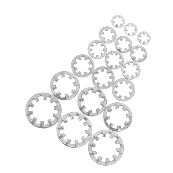 Luxshiny 300Pcs Star Shaped Stainless Steel Locking Washers for Machine Repair, Maintenance & Rust