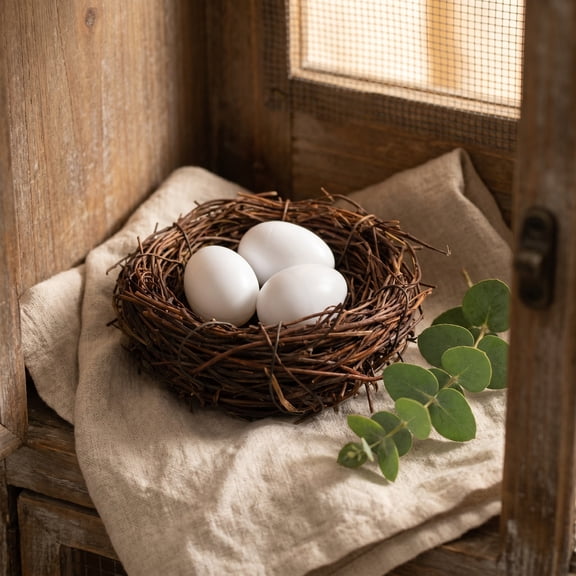 Luxshiny 30Pcs Artificial Parrot Egg for Hatching Training Durable Solid Plastic White Egg for Nest Management