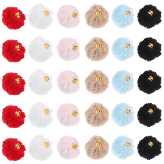 Luxshiny 30Pcs Decorative Pom Poms for Jewelry Making Craft Projects Multi Colorful