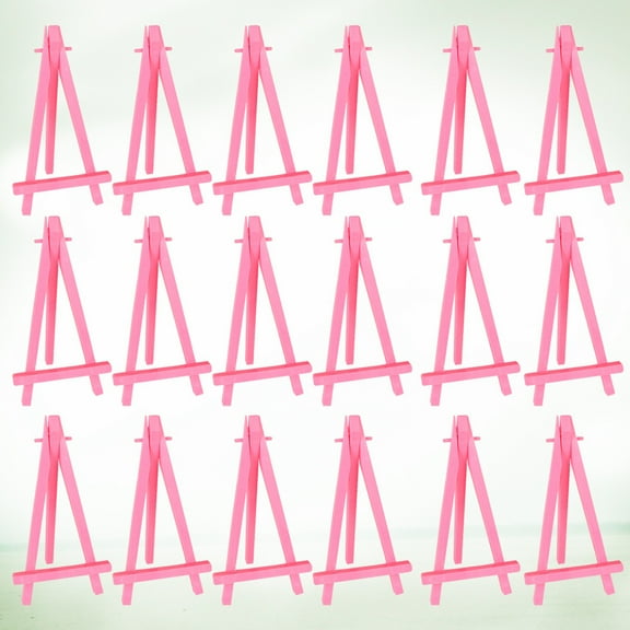 Luxshiny 30Pcs Lightweight Triangle Frame Easel Plastic Photo Stand for Displaying Pictures
