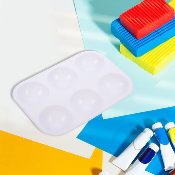 Luxshiny 30Pcs Plastic Painting Palette Made of Sturdy PP Material for Reusable Art Paint Mixing