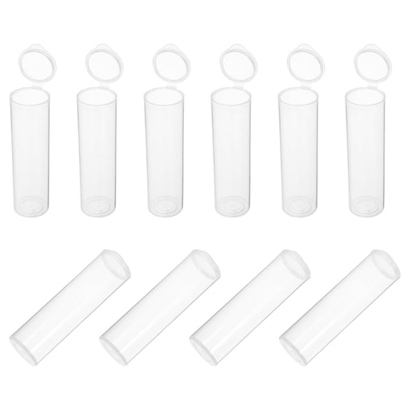 Luxshiny 30Pcs Plastic Tube Containers with Fliptop Design for Travel and Stationery Storage