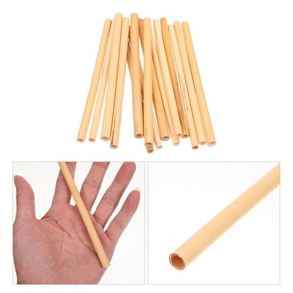 Luxshiny 30pcs Bee Houses Tubes Light Yellow Natural Design for Insects Habitat