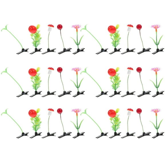Luxshiny 30Pcs Sprout Hair Clips Simulation Plant Design Hair Accessories with Good Grip for Decor