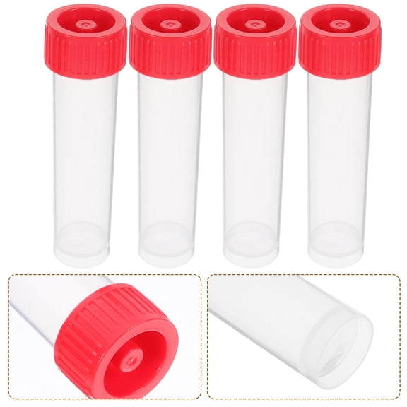 Luxshiny Plastic Vials With Caps Sample Containers Transparent Reusable Plastic 30 Pcs