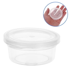 Luxshiny 30Pcs Round Plastic Storage Boxes Clear Organizer with Sealed Lids for Crafts