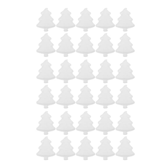 Luxshiny 30 Pieces White Blank Tree Pendants for Christmas Crafts, Holiday Decorations and Festive Tree Ornaments