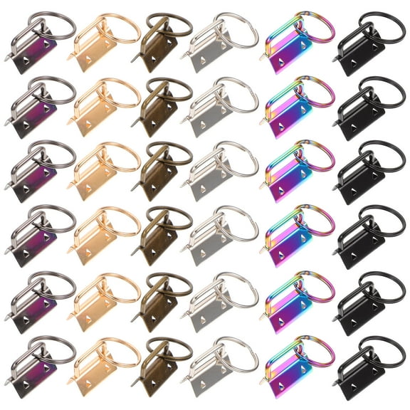 Luxshiny 36Pcs Assorted Color Metal Ribbon Ends Clamps for Bag Use DIY Handbag Accessories Size 1.5 Inch
