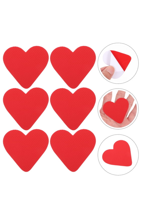 3 Pairs Red Shoe Sole Cushion Pads High Adhesive Anti- Bottom Protectors for Comfortable Walking Safety