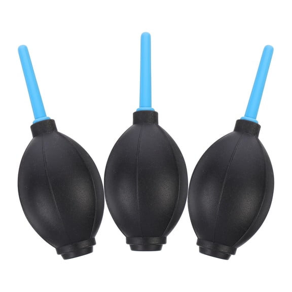 Luxshiny 3Pcs Black Plastic Air Blower for Camera Lens Dust Cleaner with Strong Nozzle Air Compressor