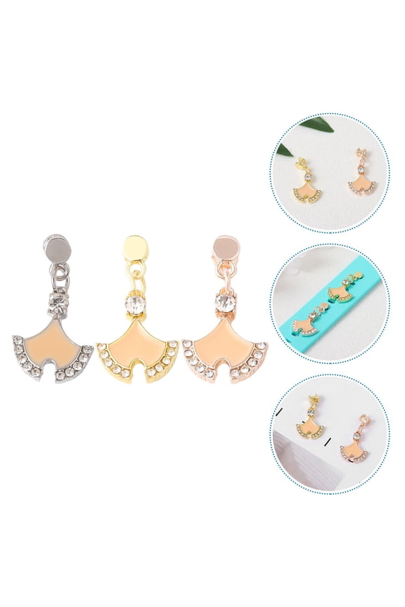 3Pcs Decorative Watch Charms for Smartwatch Bands Alloy Assorted Color for Mother's Day