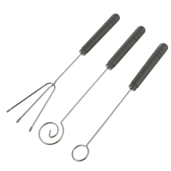 Luxshiny 3Pcs Dipping Tools for Chocolate Making Stainless Steel Kitchen Forks Grey