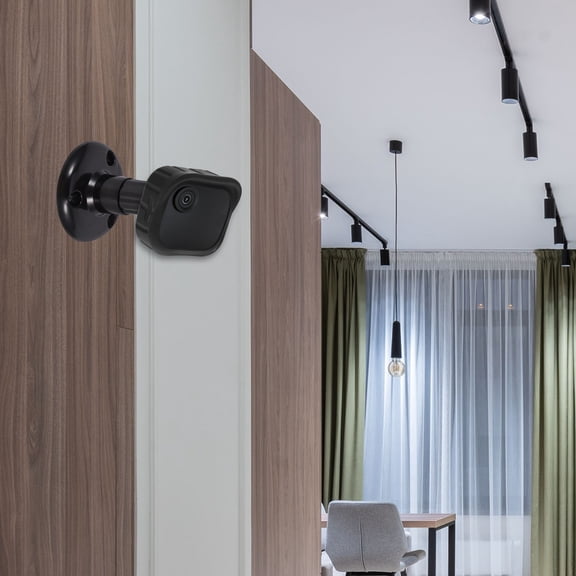 Luxshiny 3Pcs Black Wall Camera Shelf for Home Indoor Use with Sturdy Plastic Holder