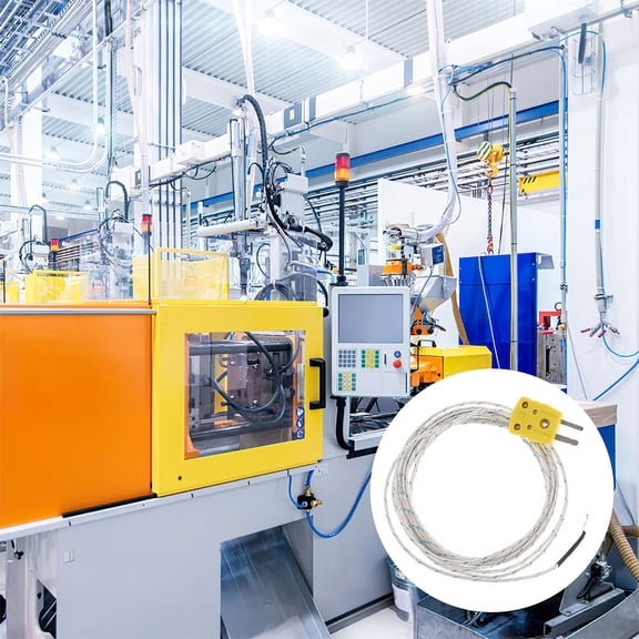 Luxshiny 3Pcs K Type Thermocouple Probe with Flexible Wire for Accurate High Temperature Sensing and Compact Design