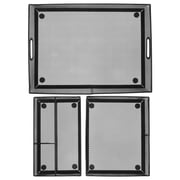 LITINKIMI Black Metal Mesh Office Drawer Organizer Tray for Desk - 3Pcs