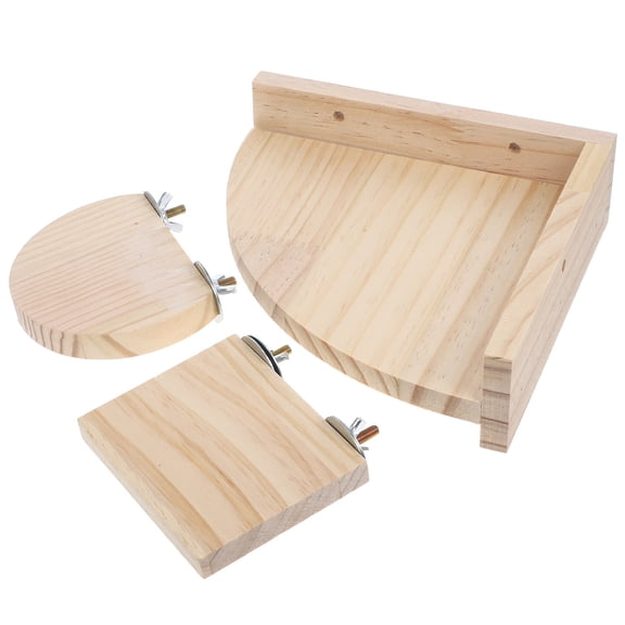Luxshiny 3Pcs Home Jumping Stand Wood Climbing Hamster Toy Indoor Pet Use