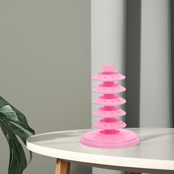 Luxshiny 3Pcs Pink Multi-Tier Cake Pop Holder Stand with Easy Installation for Events and Parties