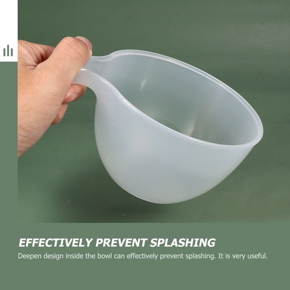Luxshiny 3Pcs Plastic Mixing Bowls Stackable White Deep Design Kitchen Tableware for Home